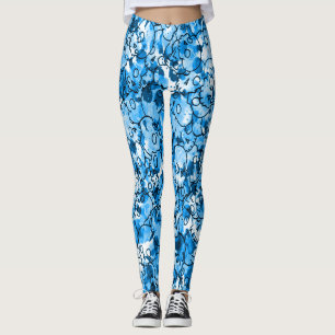 Hübsch Blue Skulls Leggings