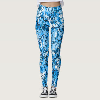 Hübsch Blue Skulls Leggings