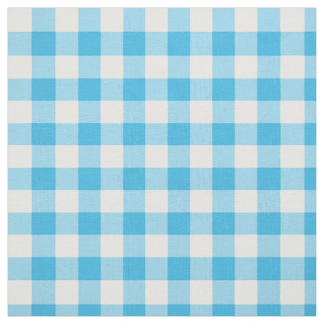 Hübsch Blue und White Karo Gingham Fabric Stoff (Muster)
