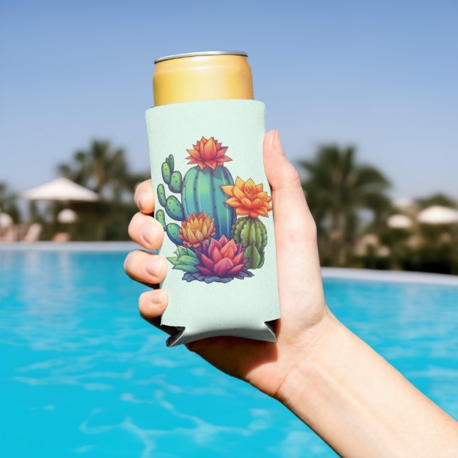 Hübsch blühende Kaktus Selters Dosenkühler (In Situ Pool)