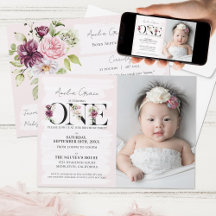 Hübsch Blush Floral ONE Baby Girl's First Birthday
