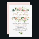 Hübsch Blush Peony Floral Frame 30. Geburtstag Einladung<br><div class="desc">Hübsche blumengeschmückte 30. Party Einladung. Es verfügt über einen blühenden Aquarellrahmen aus pfirsichrosa Pfannkuchen,  Gänseblüten und Rose mit Akzenten im Grünen. Personalisieren Sie diese durch Hinzufügen von Namen,  Datum,  Uhrzeit und anderen Details. Diese blumengeschmückte Einladung eignet sich perfekt für Frühjahr- und Gartengeburtstage.</div>