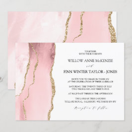 Hübsch Blush Pink Age Moderne Hochzeit Einladung