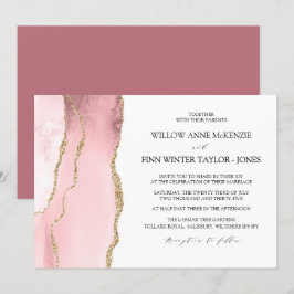 Hübsch Blush Pink Age Moderne Hochzeit Einladung