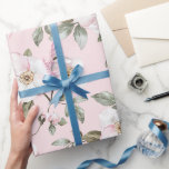 Hübsch Blush Pink Brautparty Weiße Blume Geschenkpapier<br><div class="desc">Hübsch Blush Pink Brautparty Weiße Blume</div>