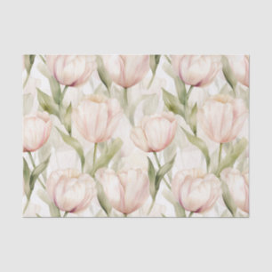 Hübsch Blush Pink Creme Tulips Blumenzehen Seidenpapier