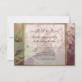 Hübsch Blush Pink Hydrangea Vintage Hochzeit RSVP Karte