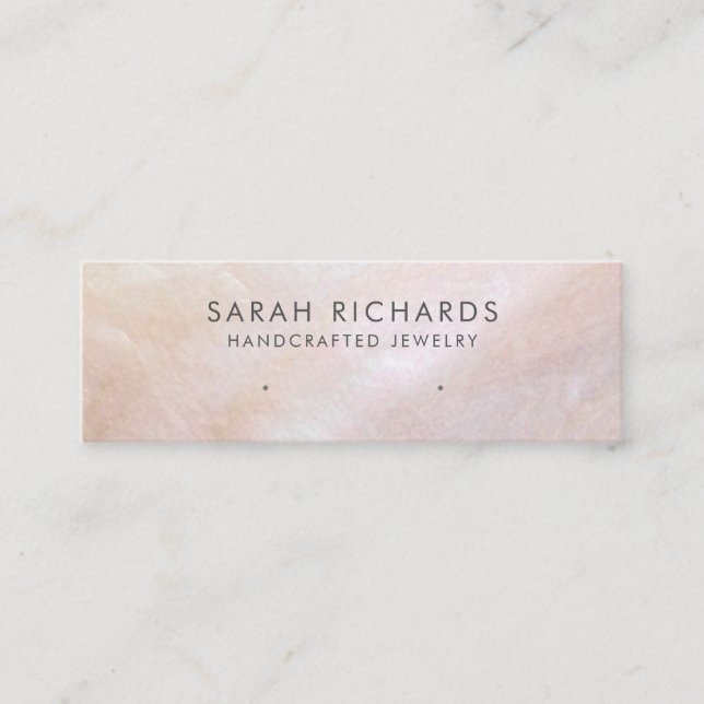 Hübsch Blush Pink Mother Pearl Display Mini Visitenkarte (Vorderseite)