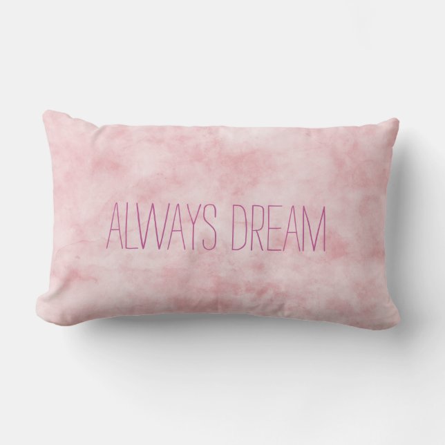Hübsch Blush Pink Watercolor Lendenkissen (Vorderseite)