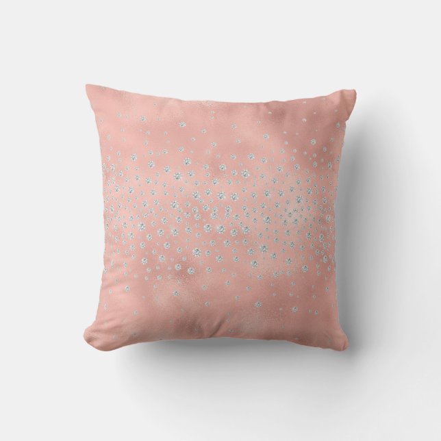 Hübsch Blush Rose Bling Juwelen Kissen (Vorderseite)