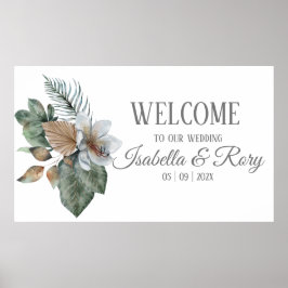 Hübsch Boho Bouquet Wedding Poster