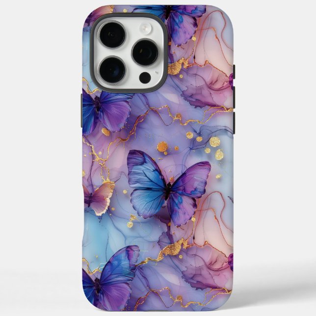Hübsch Boho Butterfly Marble iPhone iPhone 16 Pro Max Hülle (Rückseite)