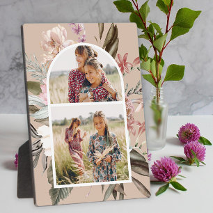 Hübsch Boho Floral Zwei Foto Plaque Fotoplatte