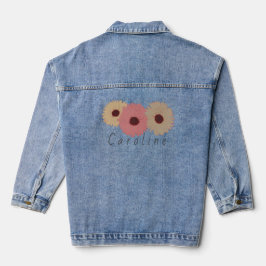 Hübsch Boho Gerbera Spring Flowers+Individuelle Na Jeansjacke