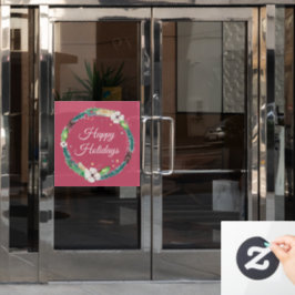 Hübsch Boho Holiday Wreath Fensteraufkleber