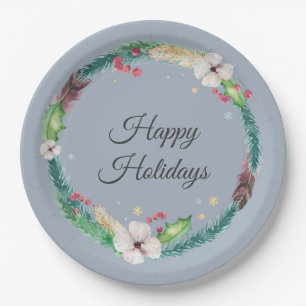 Hübsch Boho Holiday Wreath Pappteller
