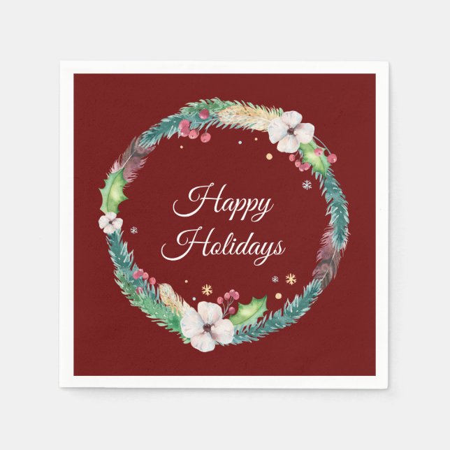 Hübsch Boho Holiday Wreath Serviette (Vorderseite)