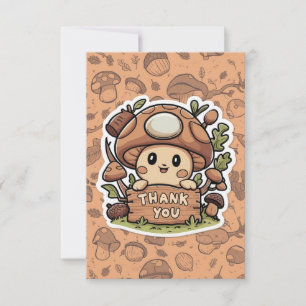 Hübsch Boho Mushroom Dankeschön Karte