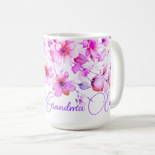 Hübsch Boho Pink Wasserfarbe Wildblumen Beste nana Kaffeetasse