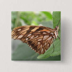 Hübsch Brown Butterfly Button