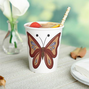 Hübsch Brown Butterly Pappbecher