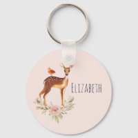 Hübsch Brown Fawn with Bird and Rose