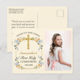 Hübsch Buttercreme Floral Heilige Kommune Vielen D Postkarte