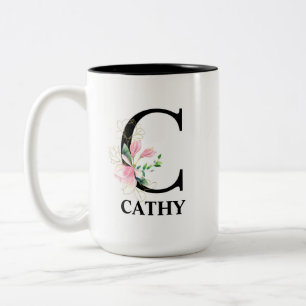 HÜBSCH C MIT MONOGRAMM ZWEIFARBIGE TASSE