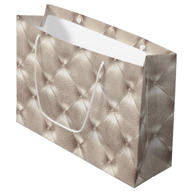 Hübsch Champagne Glam Brautparty Hochzeit Große Geschenktüte (Vorderseite Schrägansicht)