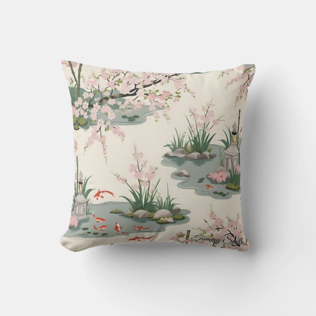 Hübsch Cherry Blossom Blumenarm Kissen (Vorderseite)
