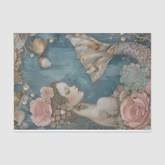 Hübsch Chic Mermaid Decoupage Seidenpapier (Vorderseite)