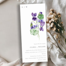 Hübsch Chic Monogram Violet Floral Bunch Hochzeit