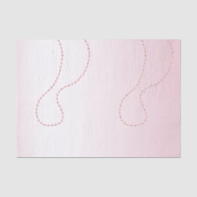 Hübsch Chic Pink Pearls Brautparty Seidenpapier (Vorderseite)