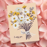 Hübsch Daisy Bouquet ich MISST DIR süß CUSTOM Postkarte<br><div class="desc">Passen Sie diese Karte an,  indem Sie den Text,  den Schriftart,  die Farben ändern und auf der Rückseite Ihren eigenen Text hinzufügen! Karo meinen Shop für mehr!</div>