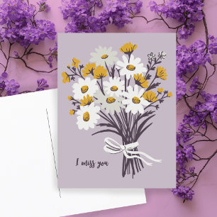 Hübsch Daisy Bouquet ich MISST DIR süß CUSTOM Postkarte