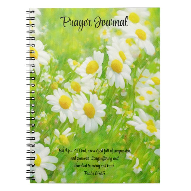 Hübsch Daisy Garden Bible Verse Faith Journal Notizblock (Vorderseite)