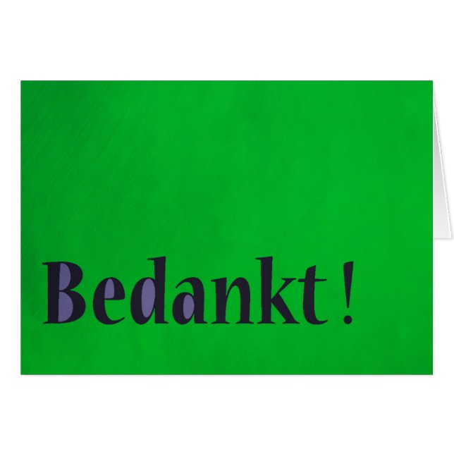 Hübsch Dankeschön-Karte auf Niederländisch (Vorderseite (Horizontal))