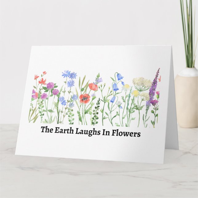 Hübsch Die Erde lacht in Blume Karte (Vorderseite)