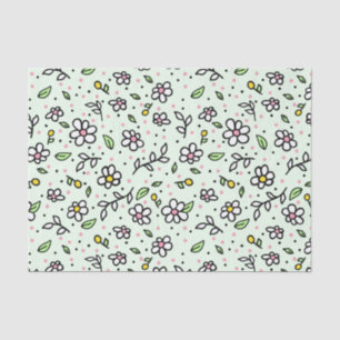 Hübsch Doodle Daisy Blume Niedlich Girly Pattern Seidenpapier