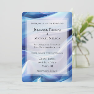 Hübsch Dreamy Blue Lila Romantische Hochzeit Einladung