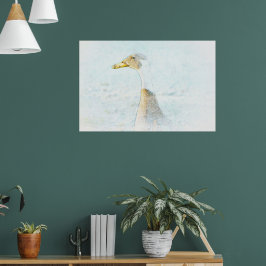 Hübsch Duck Art Pastel Style Poster