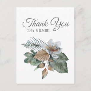 Hübsch Earth Tone Boho Bouquet Vielen Dank Postkarte