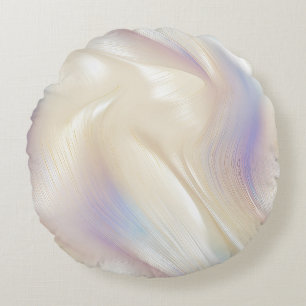 Hübsch Elegant Pearl Aqua Lila Rundgang Kunstgiess Rundes Kissen