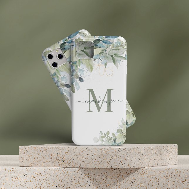 Hübsch Eukalyptus Botanisches Monogramm iPhone 13 Pro Max Hülle (Von Creator hochgeladen)