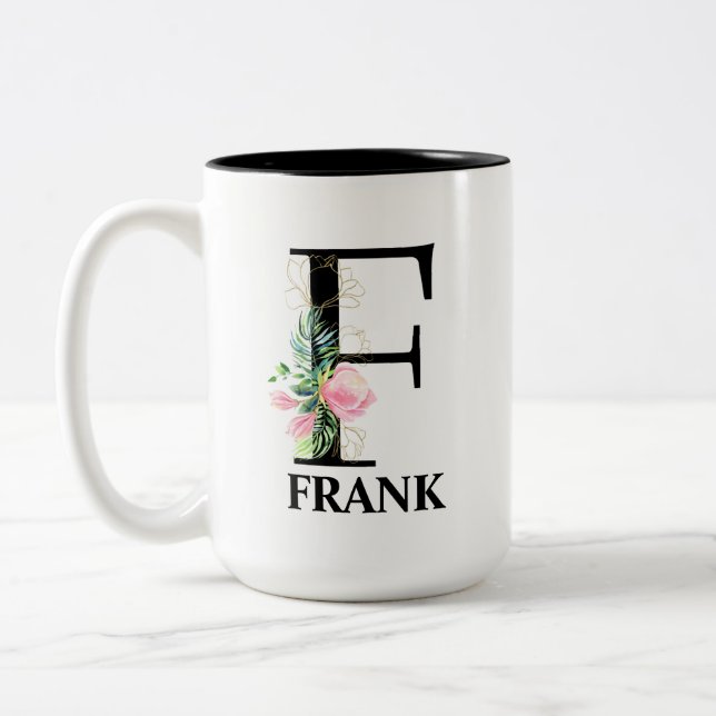 HÜBSCH F MIT MONOGRAMM ZWEIFARBIGE TASSE (Links)