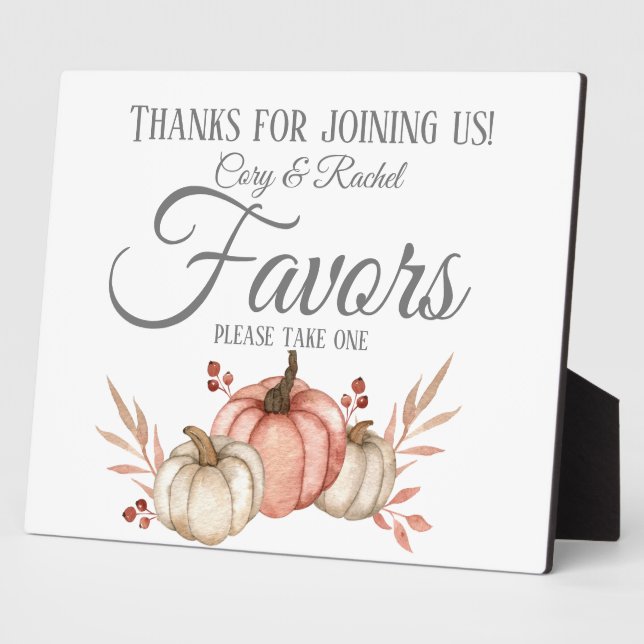 Hübsch Fall Pumpkin Bouquet Favoriten Plaque Fotoplatte (Seite)