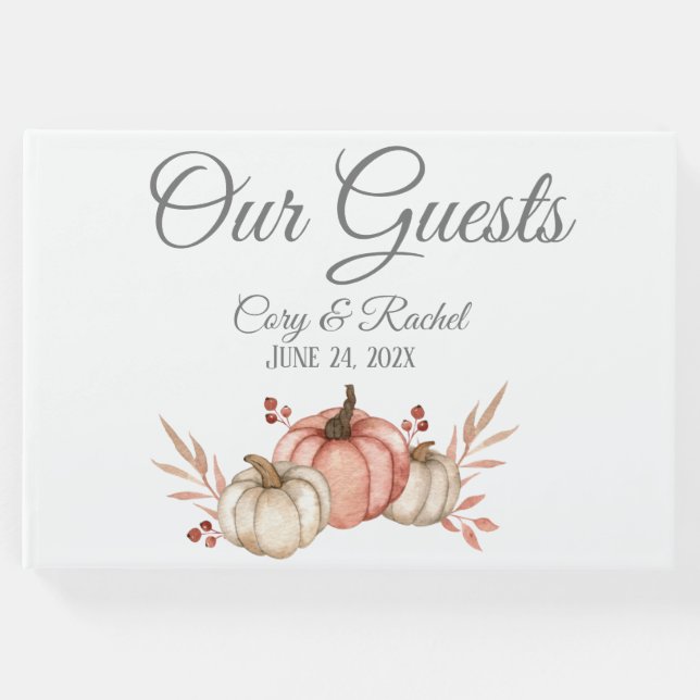 Hübsch Fall Pumpkin Bouquet Gästebuch (Vorderseite)