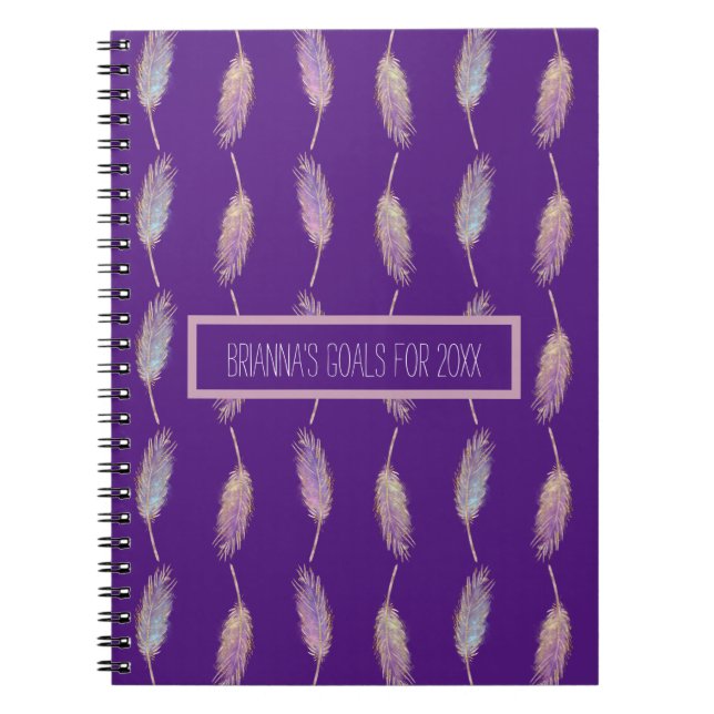 Hübsch Feathers Goals Notebook Notizblock (Vorderseite)