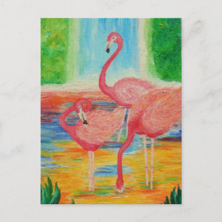 Hübsch Flamingos Postkarte
