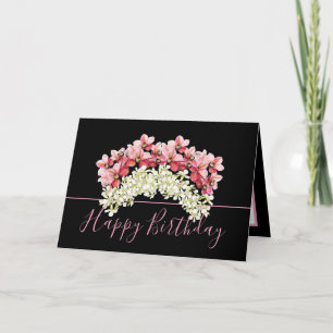 Hübsch Floral Bouquet Orchid Crown Blume Geburtsta Karte